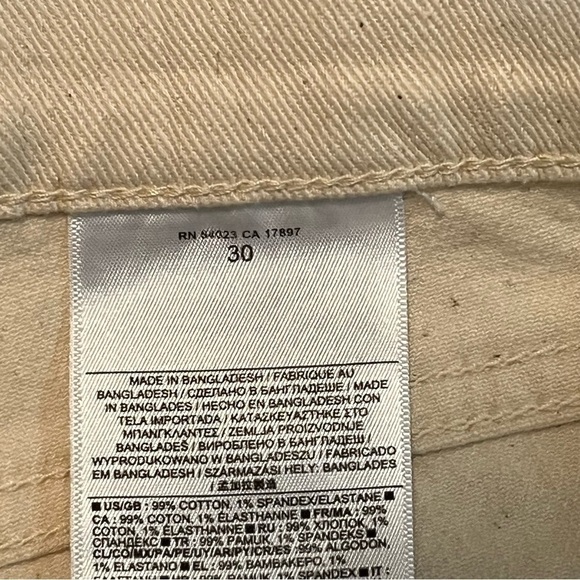 Banana Republic Shorts Womens Size 30 Tan Beige Cut Off Jean Shorts Denim - Picture 3 of 10
